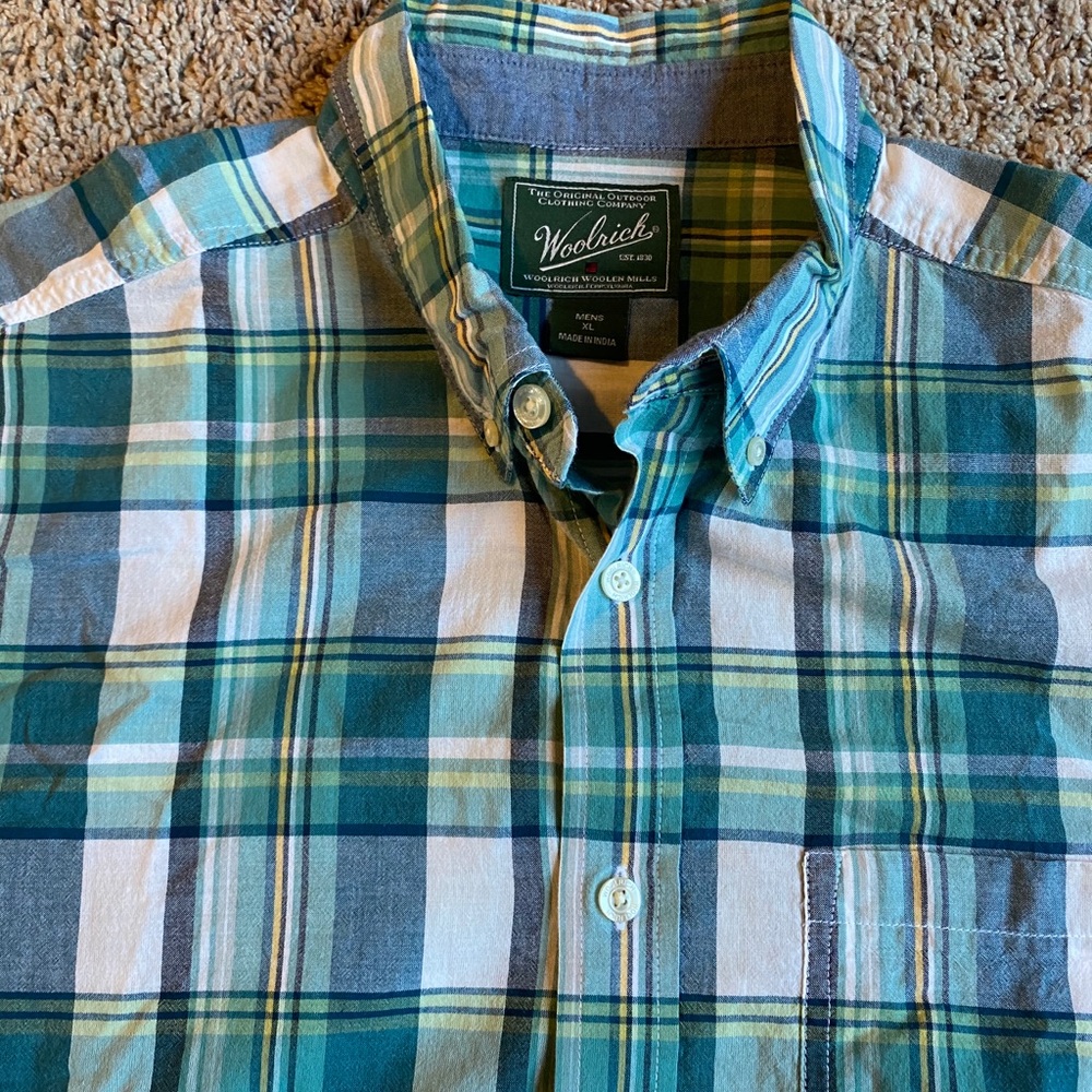 Woolrich Button Down Plaid Shirt XL Up